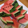 i_yokan's cooksnap of when they made 手も口も汚れない！簡単スイカの切り方♪.