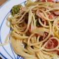 かなみとそら's cooksnap of when they made ベーコンとレタスのペペロンチーノ.