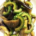 ちづりんも's cooksnap of when they made ゴーヤとナスのピリ辛炒め.