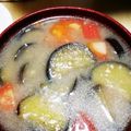 紫海月。's cooksnap of when they made 夏野菜たっぷり☆トマトとナスのお味噌汁.