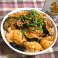 ゆにこーん☆'s cooksnap of when they made 茄子と鶏肉の味噌がらめ丼.
