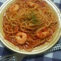 kabo0606's cooksnap of when they made まろやかなエビのトマトパスタ.