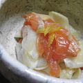 aqua51's cooksnap of when they made 昆布じめサーモンと蕪のサラダ.