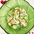 ☆さ☆く☆ら☆'s cooksnap of when they made 辛くない 玉ねぎ きゅうり 竹輪の酢の物.
