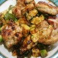 acchasango's cooksnap of when they made 鶏肉とアボカドのわさび醤油炒め.