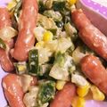 chulita5's cooksnap of when they made ソーセージとピーマンのマヨネーズソテー.