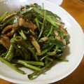 低カロ探検隊's cooksnap of when they made 空心菜と牛肉の中華風黒酢炒め.