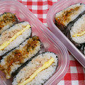 ほしママ☆'s cooksnap of when they made 半切海苔でおにぎらず♡卵焼きに鮭と明太子.