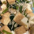 あかね＊♪'s cooksnap of when they made 小松菜と厚揚げのネギ塩ごま油和え.