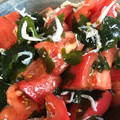 とんがりくん。's cooksnap of when they made 夏にオススメ★トマトとわかめのじゃこ和え.