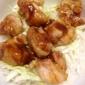 Kaon．'s cooksnap of when they made 甘めのタレで簡単焼き鳥(焼鳥丼、串焼)！.
