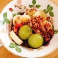 mikko6's cooksnap of when they made 定番朝食にアサイーボウル、オートミール入.
