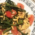 nachos2018's cooksnap of when they made すぐ食べられる☆トマト＆卵＆空心菜炒め丼.