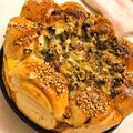 美味しいお塩ちゃん's cooksnap of when they made ウズベキスタン♡三種チーズとキノコのパン.