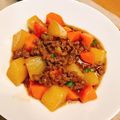 なつこ♡'s cooksnap of when they made 簡単に牛そぼろあんかけ大根(丼).