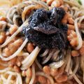 えーりあんちゃん's cooksnap of when they made 納豆たっぷりイカスミトマトパスタ.