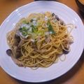 とある双子の父親's cooksnap of when they made レンジで簡単！しめじとツナの和風パスタ.