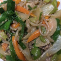 ぴよふれっちぇ's cooksnap of when they made ご飯わしわし♪「牛肉と春雨の甘辛炒め」.