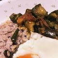 はってぃ22's cooksnap of when they made なすたっぷりトマトオクラnoドライカレー.