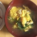 ルルルるか☆'s cooksnap of when they made USA発!超簡単ほうれん草と卵のスープ.