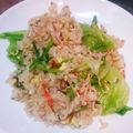 れもたす's cooksnap of when they made カニカマとレタスのチャーハン.