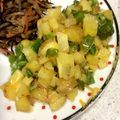 masuda's cooksnap of when they made ポテトとピーマンの千切りソテー&スパニッシュポテトオムレツ.