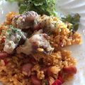 ぴーがし☆'s cooksnap of when they made 炊飯器で作る☆スパイシージャンバラヤ.