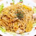 hanemakoo's cooksnap of when they made レモンのペペロンチーノ♡ポテト添え.
