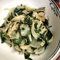 はんぶんこ☆'s cooksnap of when they made モロヘイヤのマヨ醤油炒め.