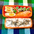 マーシ☆'s cooksnap of when they made ♪お弁当♪竹輪のお蔵入り（オクラ）.