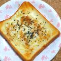 nosso's cooksnap of when they made 黒ごまon！シナモン蜂蜜チーズトースト♪.