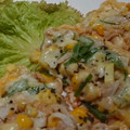 ゆみーゆみー's cooksnap of when they made 長ネギとツナの和風油揚げピザ.