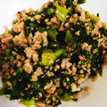 おにんぎょうさん's cooksnap of when they made かぶの葉と豚ひき肉炒め.