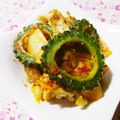 yasutonton's cooksnap of when they made 輪切りゴーヤの豚キムチ☆.