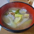 K/S's cooksnap of when they made 味噌汁（アサリと長葱&若芽）.