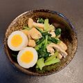 ほか弁ママ's cooksnap of when they made 煮卵の残り汁で青菜とちくわと油揚げの煮浸.