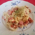 ♡sayulily♡'s cooksnap of when they made うどんカルボナーラ.