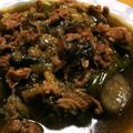 ひととせ305's cooksnap of when they made 【大量消費】なすとピーマンと牛肉の煮物.