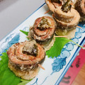 よちりんのまーちゃん's cooksnap of when they made レンジで酒蒸し☆さんまの梅しそロール.