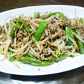 クックXZ6HAK☆'s cooksnap of when they made モヤシと豚ひき肉のオイスターソース炒め.
