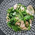 ***tomo***'s cooksnap of when they made 鶏肉と青菜（クレソンや小松菜）の七味和え.