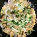 ＋SUN3's cooksnap of when they made 1人分　キャベツと油揚げの卵丼.