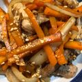 わたるんママ's cooksnap of when they made 大根の皮と人参☆ピリ辛おかかキンピラ.
