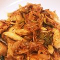 なーなちゃん's cooksnap of when they made ねぎ大量消費に☆彡鶏肉のキムチ炒め.