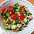 猫団子♡smkh's cooksnap of when they made 簡単♪オクラとトマトのツナゆず胡椒和え.
