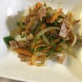 ぶす丸's cooksnap of when they made ピーマン玉ねぎベーコンおかかマヨ炒め.
