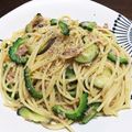146cmママ's cooksnap of when they made 簡単◎ゴーヤとツナのスパゲティ.