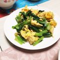 まなみ518's cooksnap of when they made 簡単おつまみ☆小松菜と卵のオイスター炒め.
