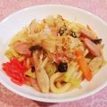 Richland☆Y's cooksnap of when they made ウインナー＆しめじ入り焼きうどん.