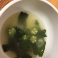 airimamy's cooksnap of when they made 2歳の子供も大好き★オクラと海苔のスープ.